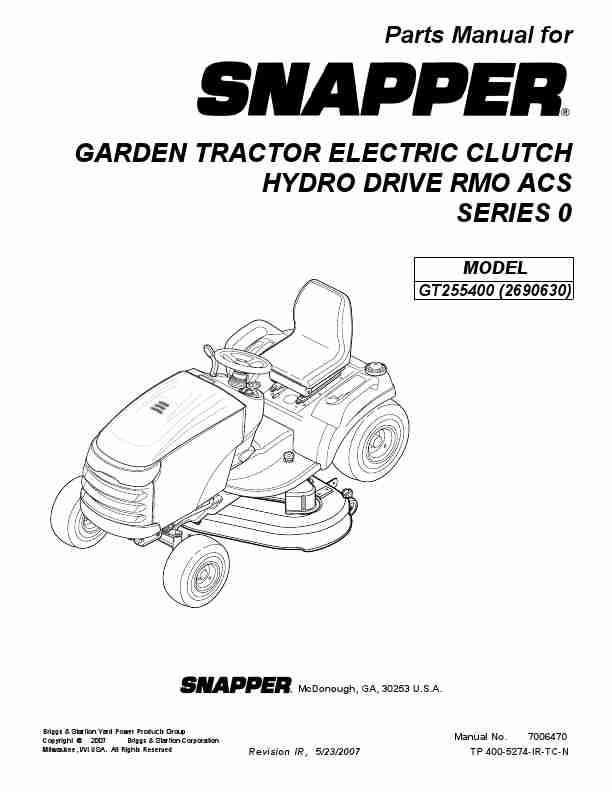 Snapper Lawn Mower GT255400 (2690630)-page_pdf